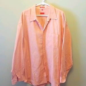 IZOD Linen/Cotton Blend Button Down